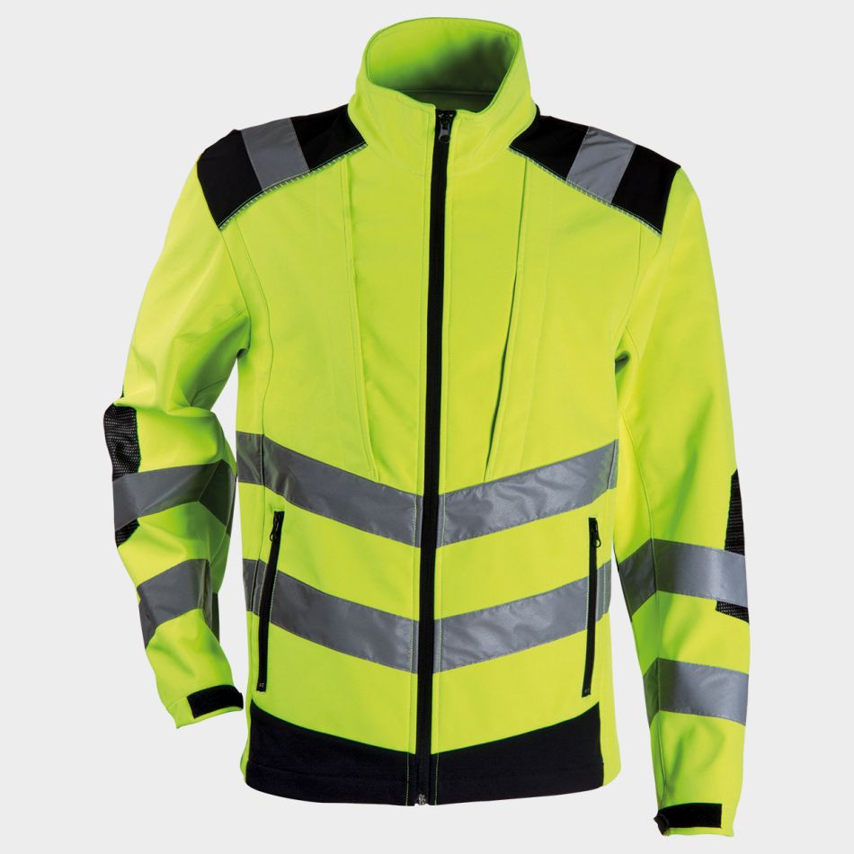 Jachete softshell - Jacheta softshell reflectorizanta Stenso BRIGHT, poliester/spandex, 290 gr/mp