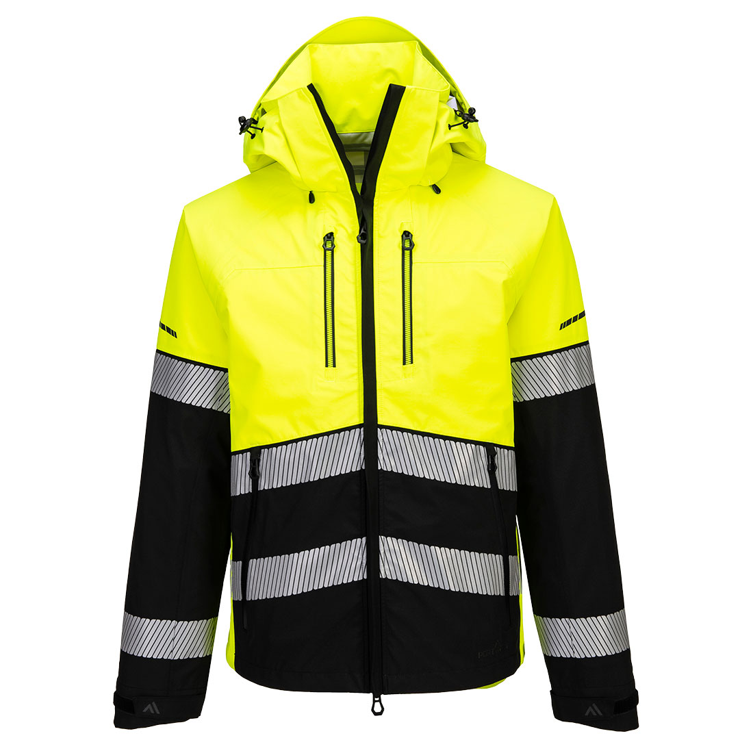 Jachete | Bluze reflectorizante - Jacheta cu gluga reflectorizanta Portwest EV465 Hi-Vis SHELL, 100% poliester, 150 gr/mp