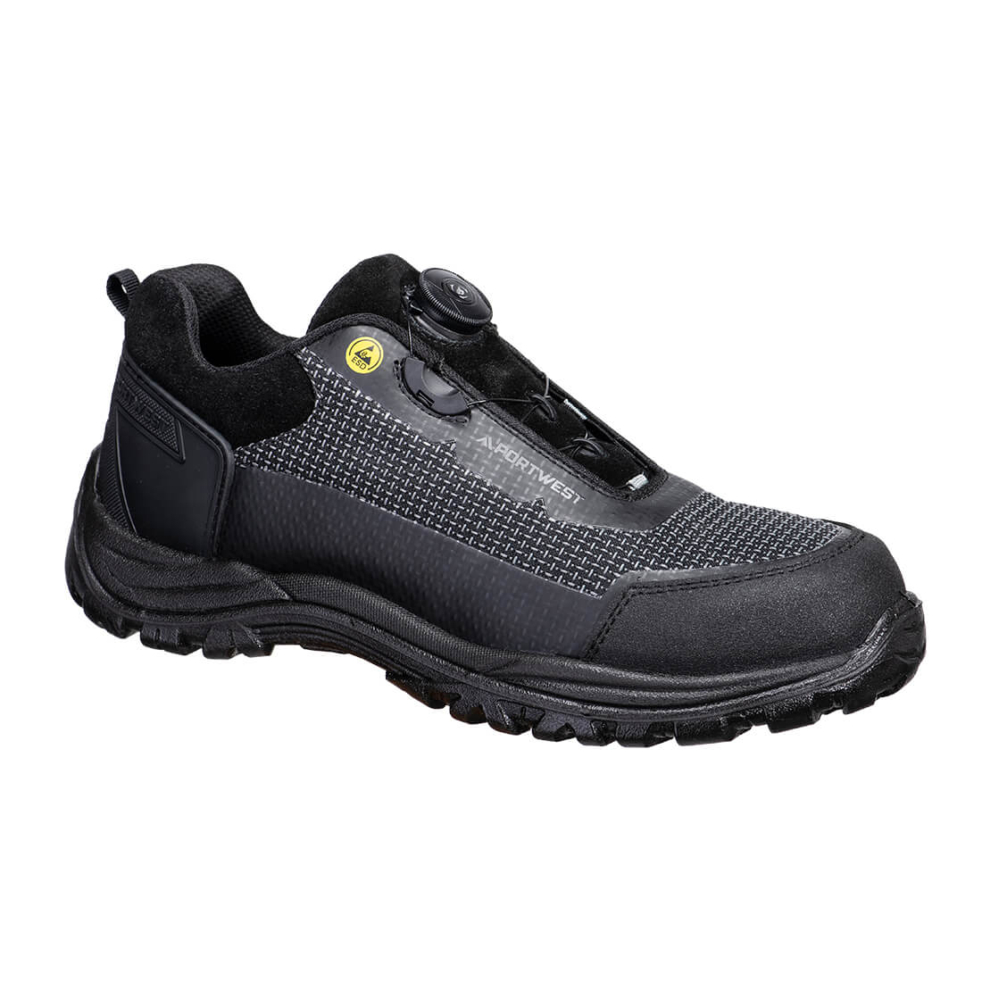 Pantofi de protectie - Incaltaminte de lucru si protectie - Pantofi de protectie Portwest FE05 S3S ESD SR F, cu bombeu compozit si lamela