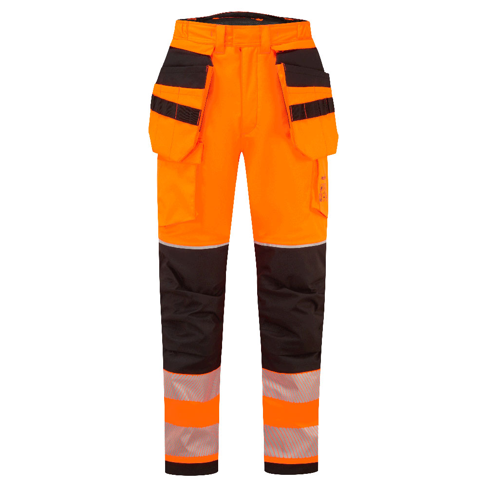 Pantaloni captusiti de iarna reflectorizanti impermeabili Portwest PW3 FR MODAFLAME Rain+ Hi-Vis, 60% poliester, 21% modacrilic, 18% bumbac, 1% fibra de carbon, 270 gr/mp [0]