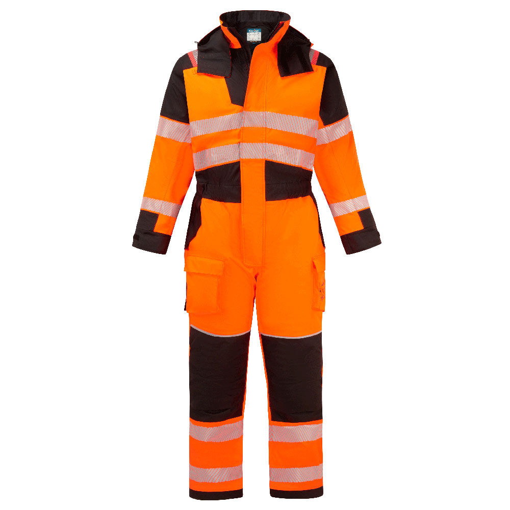 Combinezon ignifugat reflectorizant Portwest PW3 MODAFLAME Hi-Vis MULTI NORM FR, 60% poliester, 21% modacrilic, 18% bumbac, 1% fibra de carbon, 270 gr/mp [0]