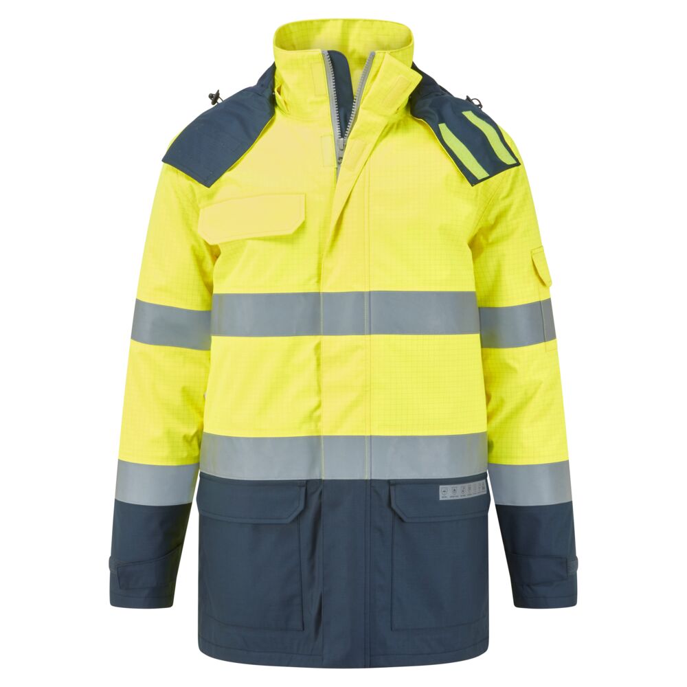 Jachete | Bluze ignifuge - Jacheta ignifugata reflectorizanta Portwest FR617 Rain+ Hi-Vis MULTI NORM CONTRAST FR,