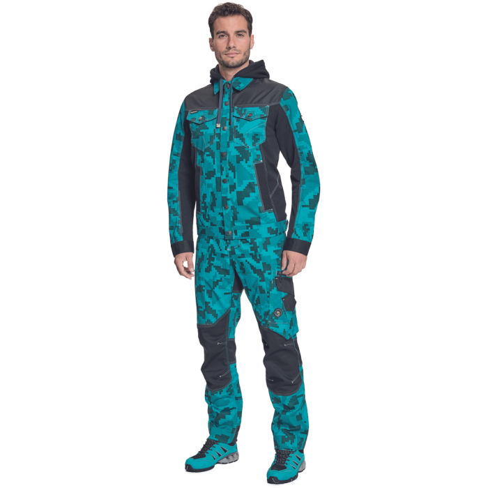 Jacheta cu gluga Cerva NEURUM CAMOU, 62% bumbac, 35% poliester, 3% spandex, 260 g/mp, TRIFIBETEX [2]