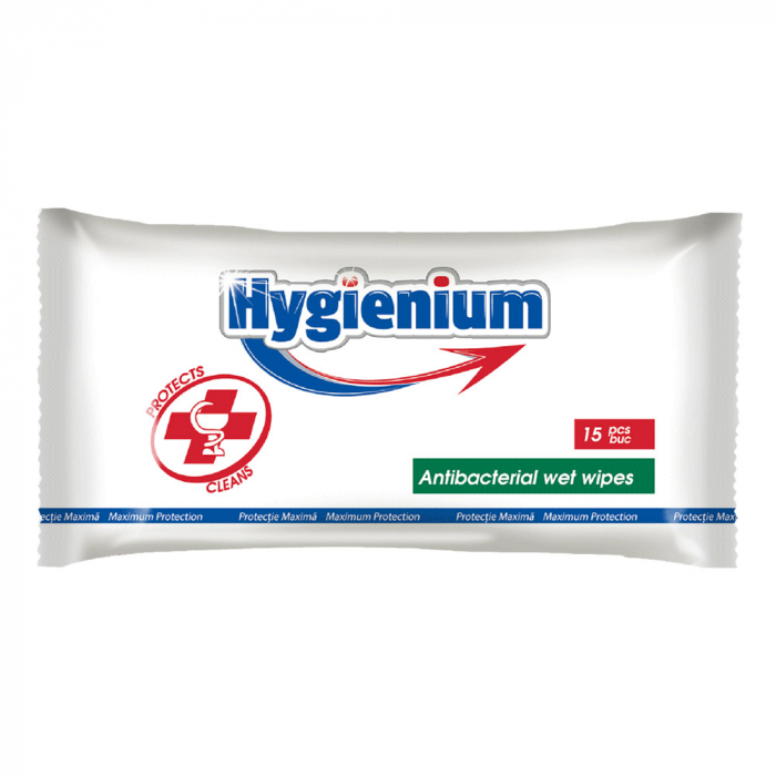 Servetele Umede Antibacteriene HYGIENIUM, 15buc [1]