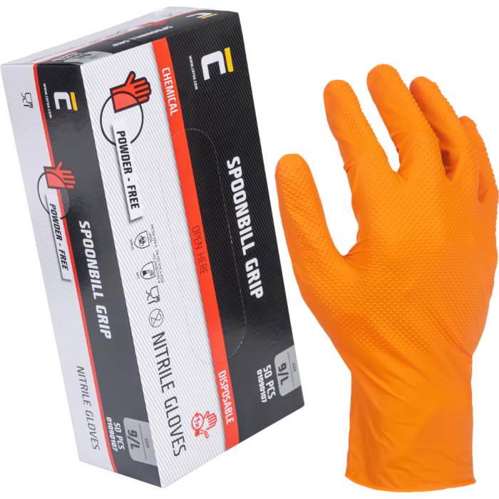 Manusi din nitril nepudrate Cerva SPOONBILL GRIP, de unica folosinta [2]