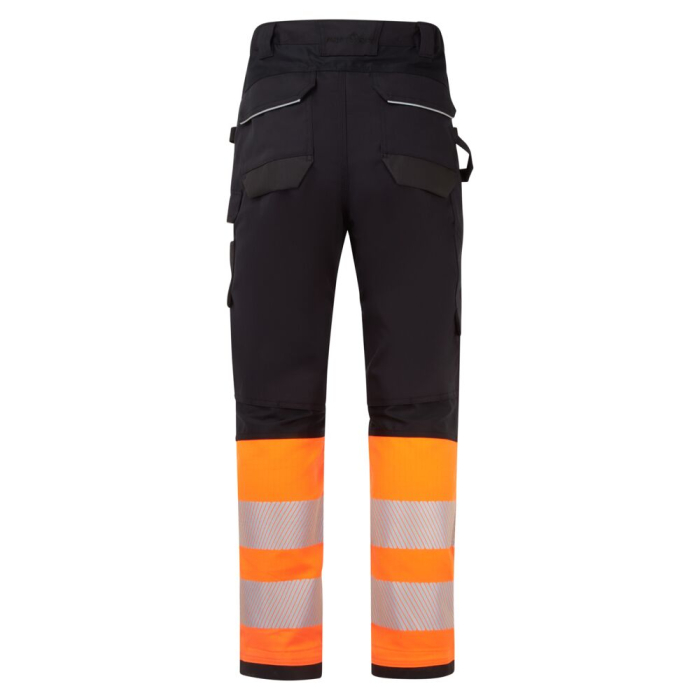 Pantaloni ignifugati reflectorizanti Portwest FR452 MODAFLAME Hi-Vis, 60% modacrilic, 35% bumbac, 4% elastan, 1% fibra de carbon, 280 g/mp [2]