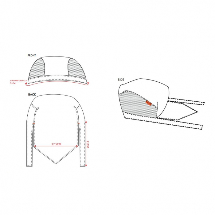 Bandana Portwest MESH AIR PRO S904, 65% poliester, 35% bumbac, 190g [2]