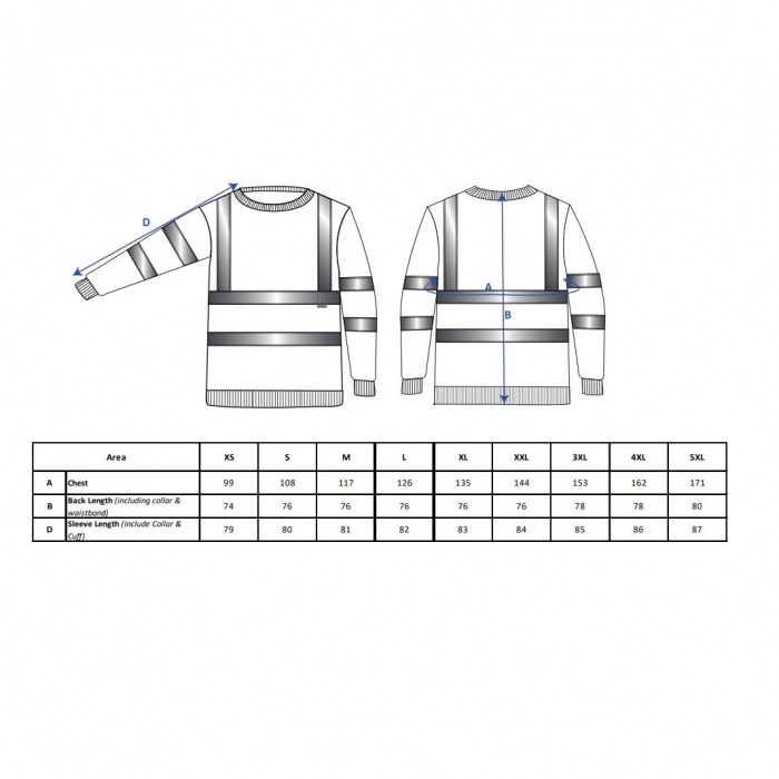 Bluza clasica de iarna, reflectorizanta Portwest B303, maneca lunga, 65% poliester, 35% bumbac, 300 gr/mp [2]