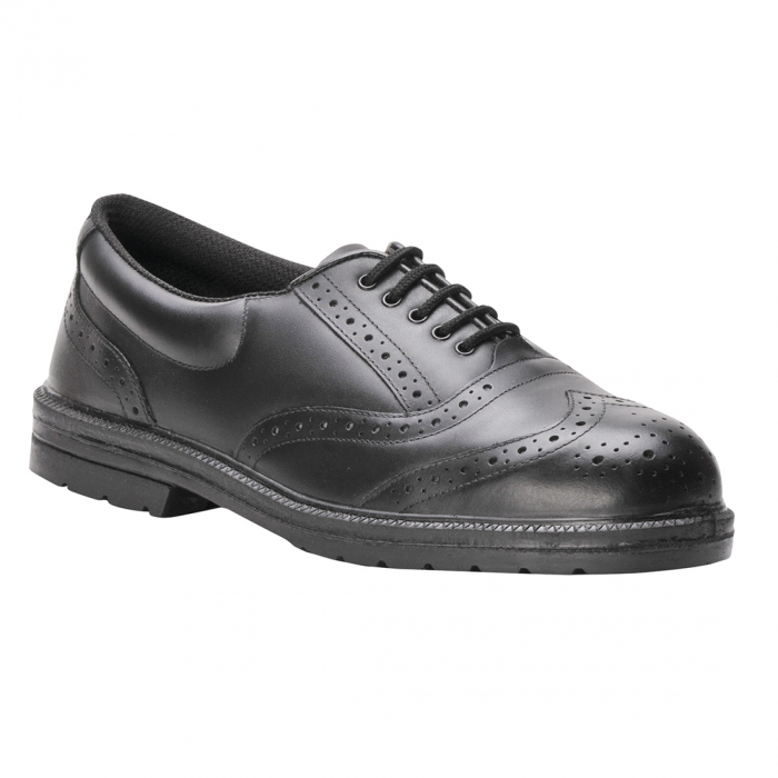 Pantofi de protectie Portwest FW46 STEELITE EXECUTIVE BROGUE S1P, bombeu metalic si lamela [1]