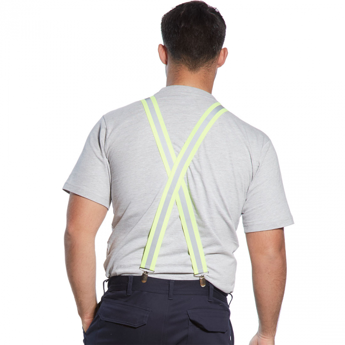 Bretele reflectorizante Portwest HIVIS HV56, pentru pantaloni, 100% poliester [2]