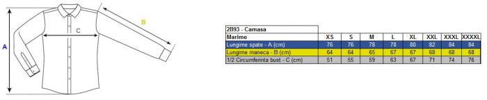 Camasa barbat maneca scurta Renania LEON, 100% bumbac, 140gr/mp [2]