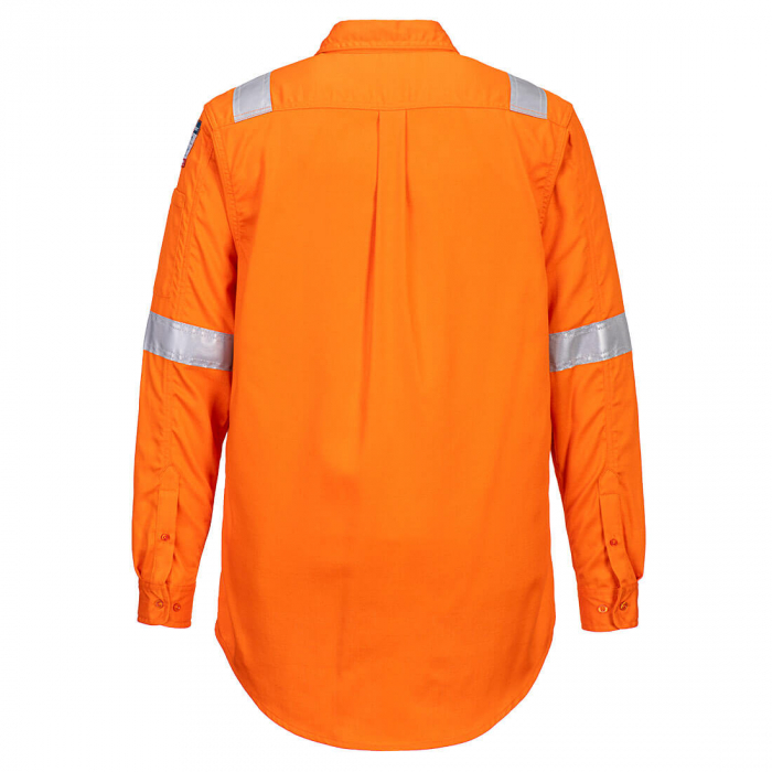 Camasa ignifuga antistatica cu benzi reflectorizante Portwest FR720, 99% bumbac, 1% fibra de carbon, 210 gr/mp [2]