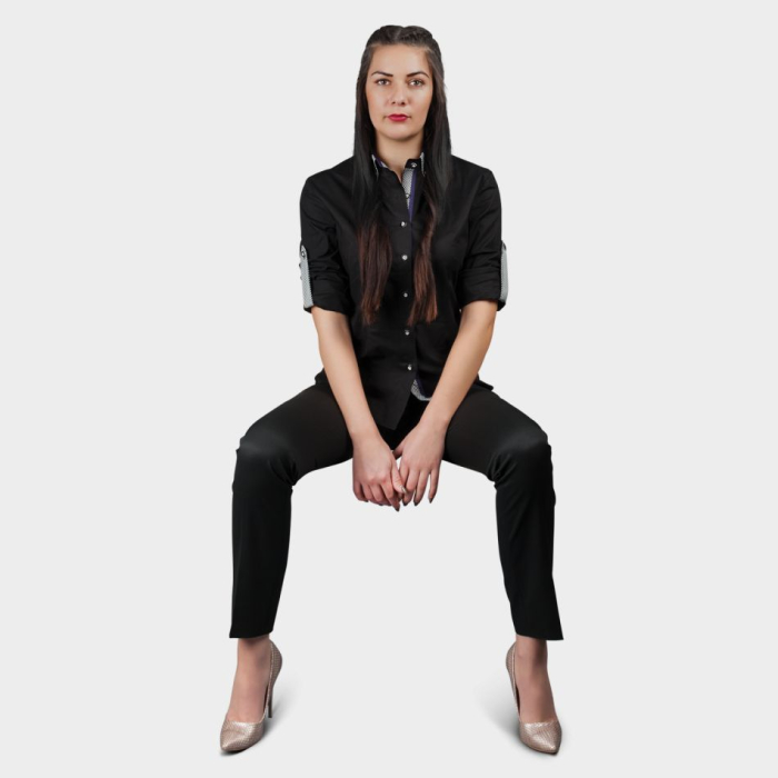 Camasa cu maneca lunga dama BeUnique ALBERTA, 97% bumbac, 3% elastan [2]