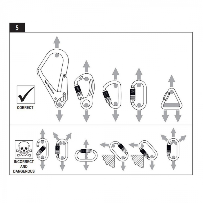 Carabiniera din aluminiu Vertiqual AIKO 0624, 22 kN, 86g, 110/61 mm, alpinism utilitar [5]