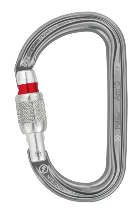 Carabiniera Petzl AmD SL tip  D M34A Sl, aluminiu, cu inchidere prin infiletare [1]