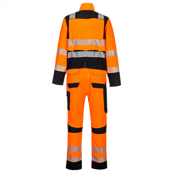 Combinezon reflectorizant ignifug Portwest FR HVO, 61% modacrilic, 18% viscoza, 15% poliester, 5% aramid, 1% fibra carbon, 300 gr/mp [2]