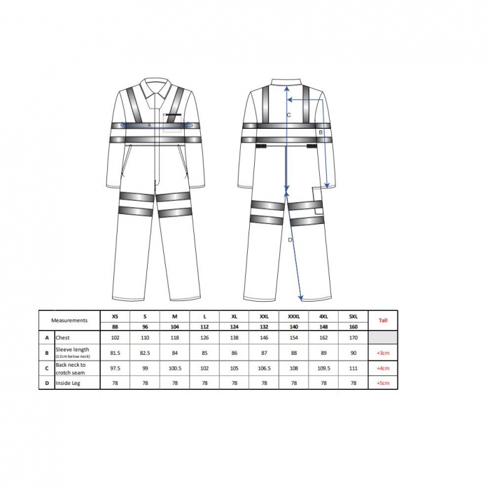 Combinezon reflectorizant Portwest POLY-COTTON RIS RT42, 80% poliester, 20% bumbac, 280 gr/mp [2]