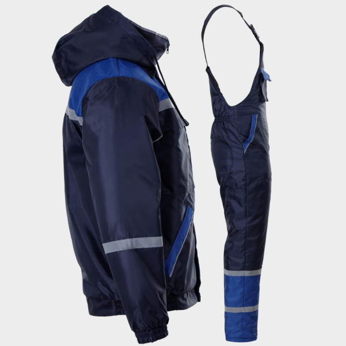 Costum salopeta cu pieptar de iarna Stenso COLLINS WINTER BLUE, 100% poliester, 110 gr/mp [2]