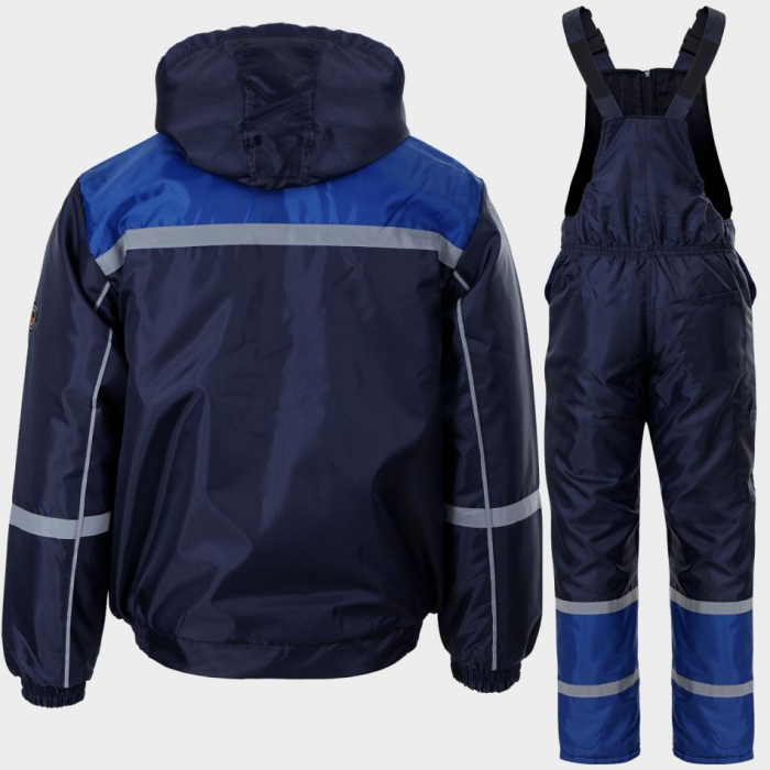 Costum salopeta cu pieptar de iarna Stenso COLLINS WINTER BLUE, 100% poliester, 110 gr/mp [4]