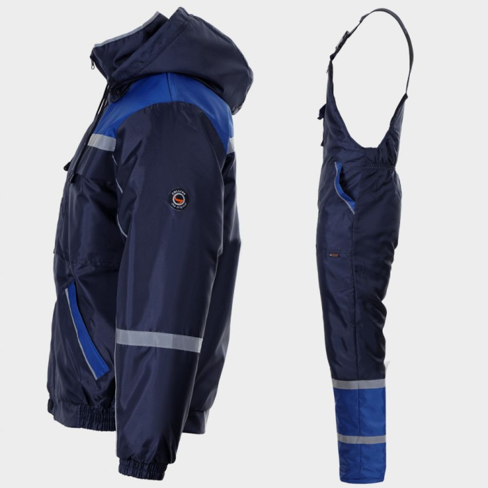 Costum salopeta cu pieptar de iarna Stenso COLLINS WINTER BLUE, 100% poliester, 110 gr/mp [3]