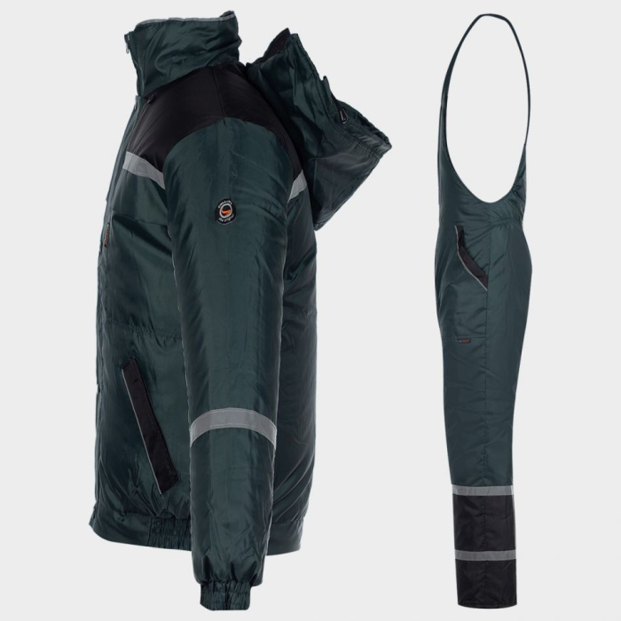 Costum salopeta cu pieptar de iarna Stenso COLLINS WINTER GREY, 100% poliester, 110 gr/mp [16]