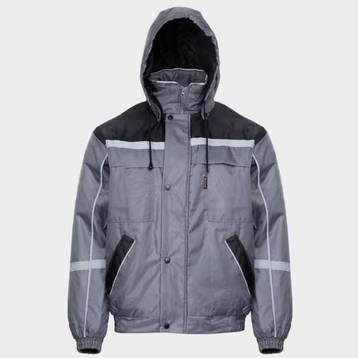 Costum salopeta cu pieptar de iarna Stenso COLLINS WINTER GREY, 100% poliester, 110 gr/mp [5]