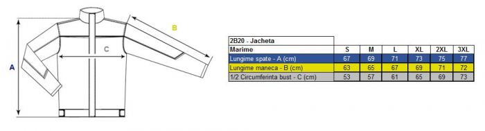 Costum salopeta cu pieptar Renania ANDURA, tercot 65/35, 235gr/mp [3]