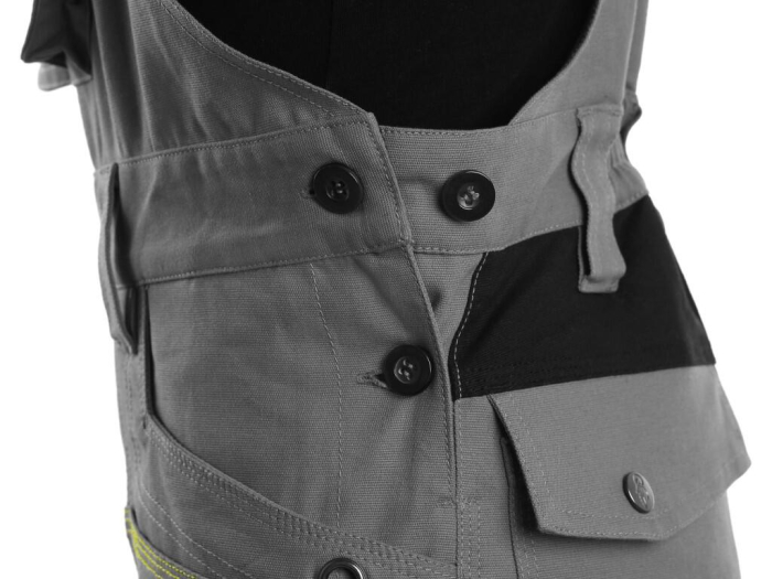 Pantaloni salopeta cu pieptar dama Canis CXS 1030 STRETCH, 98% bumbac, 2% elastan, 250gr/mp [3]