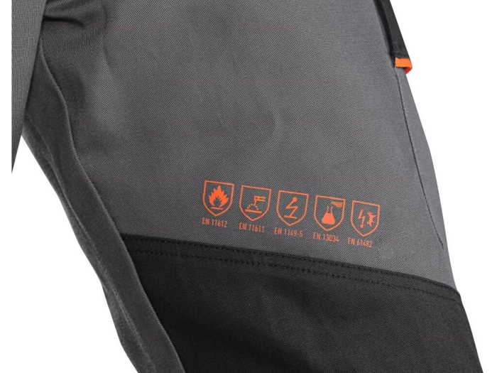 Pantaloni in talie multirisc Canis CXS 1120 WorkTech-Multi, 80% bumbac, 19% poliester, 1% fibra de carbon antistatica, 300gr/mp [6]