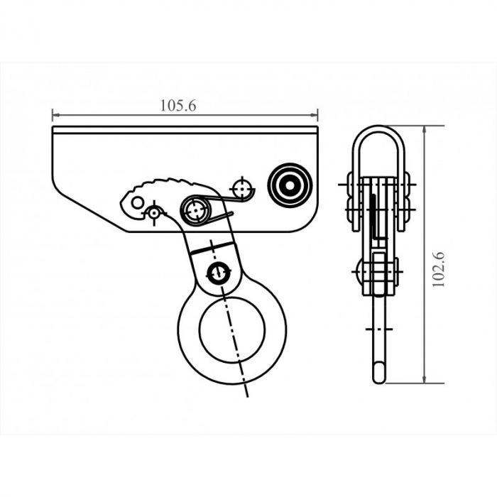 Franghie statica Kratos FA2010210, L=10m, d=12mm, cu opritor de cadere ABS EN [2]