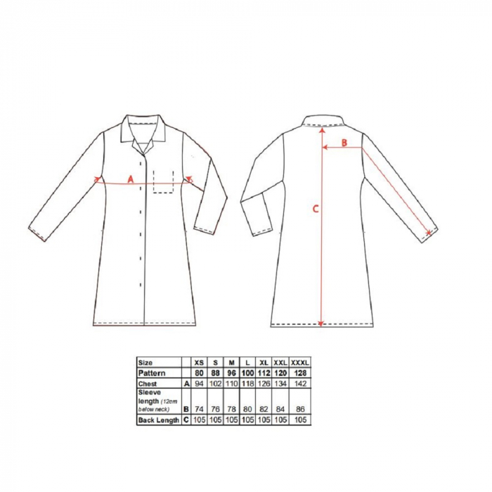 Halat de lucru dama Portwest 2205, pentru industria alimentara, 65% poliester, 35% bumbac, 190g [2]