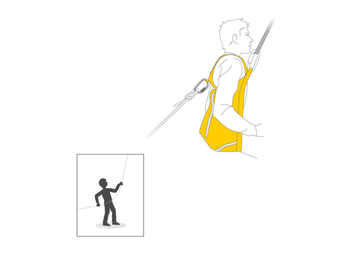 Ham pentru salvare tip triunghi Petzl PITAGOR C060Aa00, compatibil cu scripete ROOLCAB si REEVE [4]