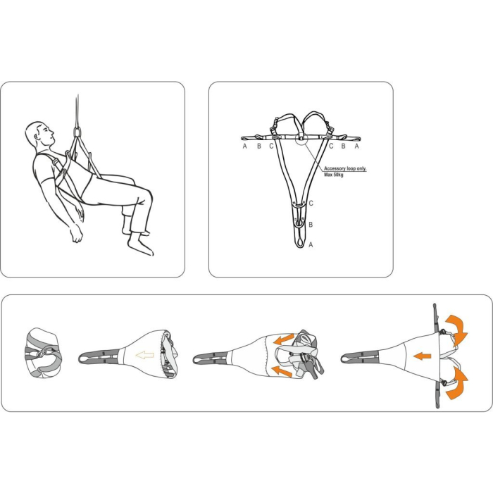Ham pentru salvare tip triunghi Rock Empire ALPHA, compatibil cu scripete TANDEM si REEVE [2]