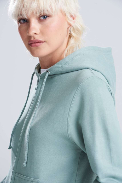 Hanorac cu fermoar si gluga dama Just Hoods WOMEN'S COLLEGE ZOODIE, 80% bumbac, 20% poliester, 280 g/mp [3]