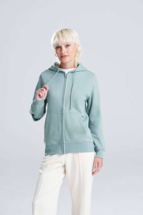 Hanorac cu fermoar si gluga dama Just Hoods WOMEN'S COLLEGE ZOODIE, 80% bumbac, 20% poliester, 280 g/mp [7]