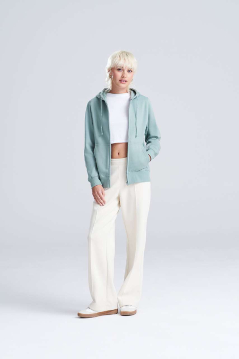 Hanorac cu fermoar si gluga dama Just Hoods WOMEN'S COLLEGE ZOODIE, 80% bumbac, 20% poliester, 280 g/mp [9]
