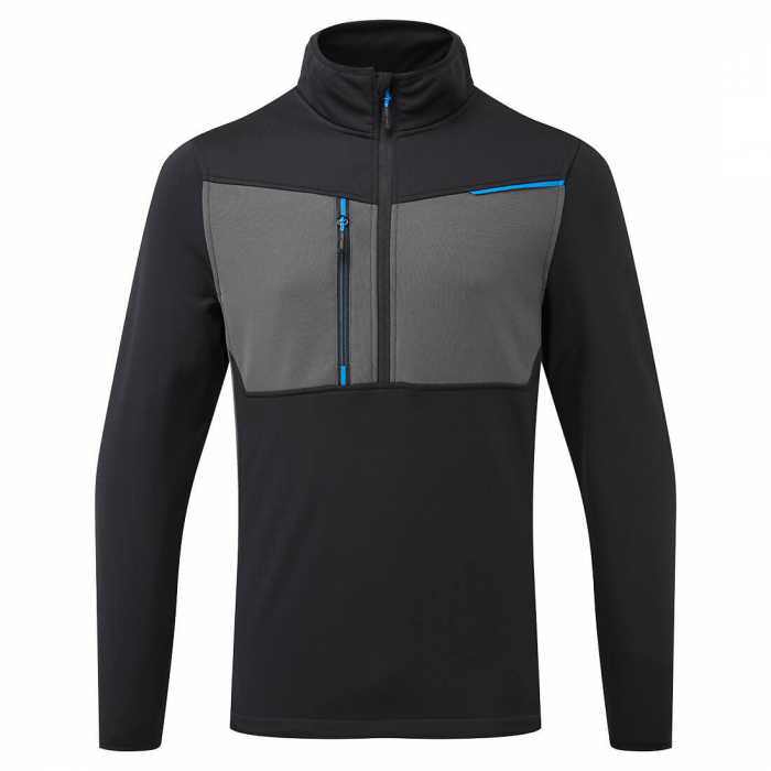 Hanorac fleece fara gluga cu fermoar scurt Portwest T755, 100% poliester, 255 gr/mp [1]