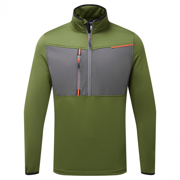 Hanorac fleece fara gluga cu fermoar scurt Portwest T755, 100% poliester, 255 gr/mp [1]