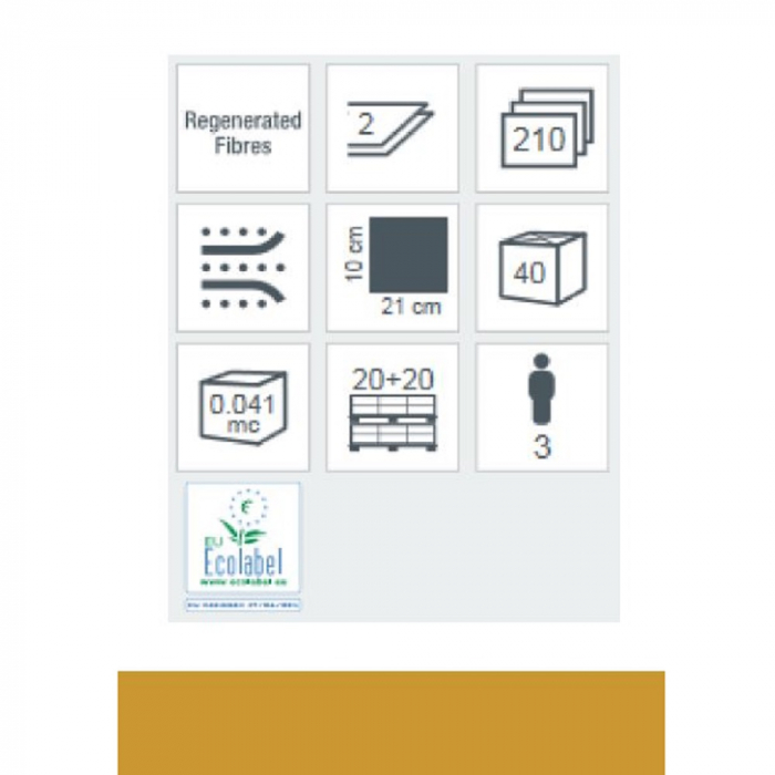 Hartie igienica pliata Lucart ECOLABEL, din fibre recuperate eco 201I [2]