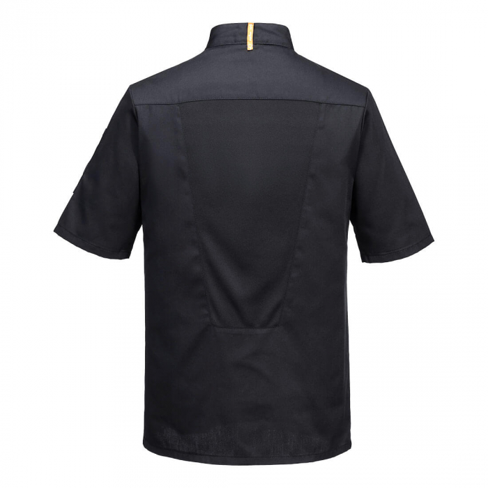 Jacheta cu maneca scurta bucatar Portwest C739 CHEF'S MESH AIR PRO, 65% poliester, 35% bumbac, 190 gr/mp [2]
