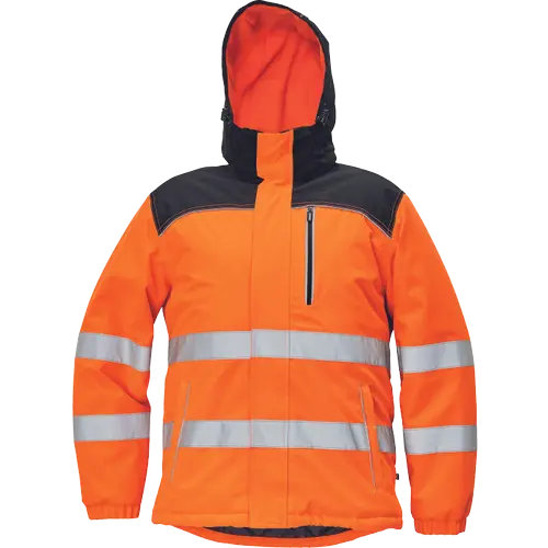 Jacheta de lucru cu benzi reflectorizante Cerva KNOXFIELD HV WINTER, 100% poliester, 180 gr/mp [1]