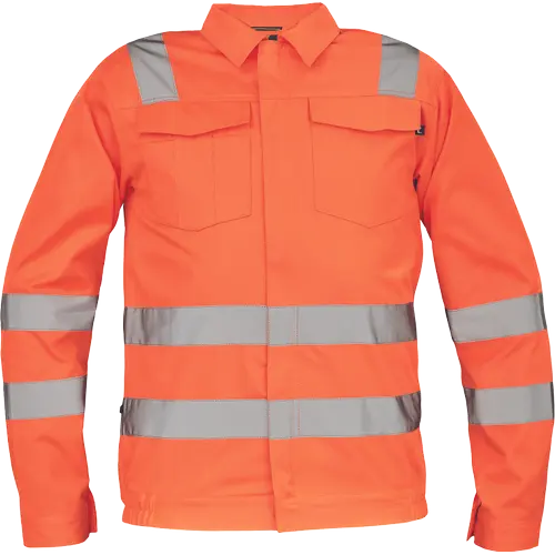 Jacheta de lucru cu benzi reflectorizante Cerva MALAGA HV, 50% bumbac, 50% poliester, 200 gr/mp [1]