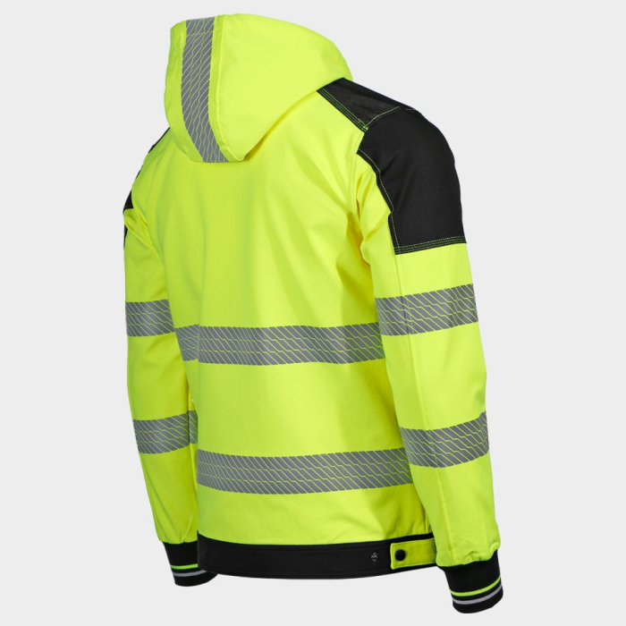 Jacheta de lucru reflectorizanta Stenso REVOLT HV 4STRETCH, cu gluga detasabila, 100% poliester, 280 gr/mp [6]