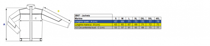 Jacheta de lucru Renania CEZAR, tercot gros 65/35, 320gr/mp [4]