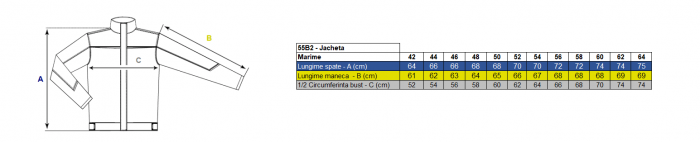Jacheta de lucru Renania VULCANO, tercot 65/35, 235gr/mp [2]