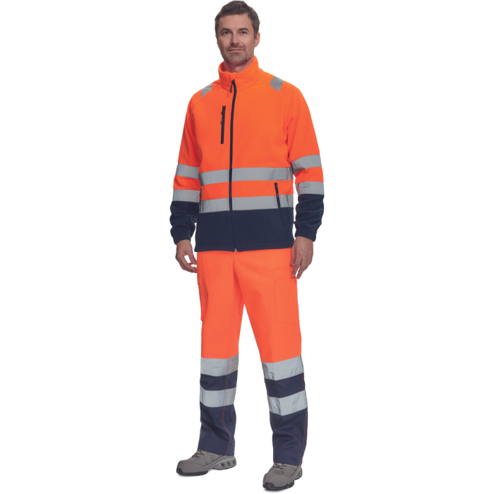 Jacheta fleece cu benzi reflectorizante Cerva SEVILLA HV, 100% poliester, 280 gr/mp [2]