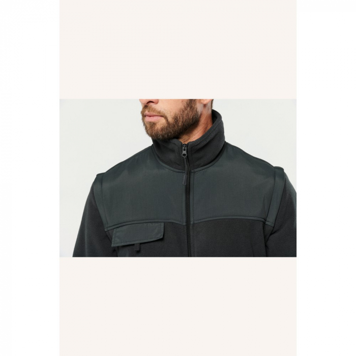 Jacheta fleece Kariban WK9105, 100% poliester, maneci detasabile [7]