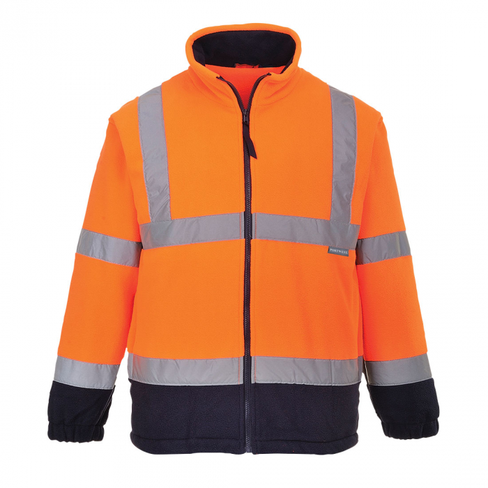 Jacheta Fleece reflectorizanta Portwest F301 PW Hi-Vis Contrast 100% poliester, 300 gr/mp [1]