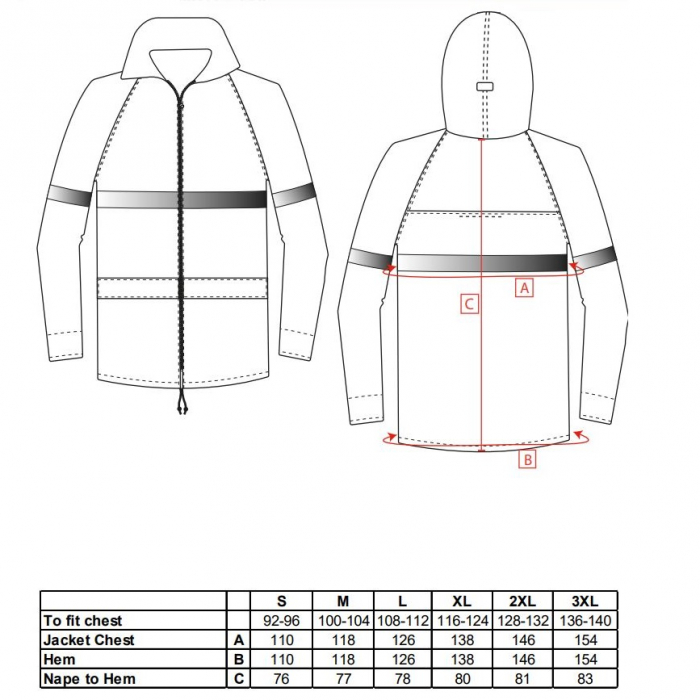 Jacheta impermeabila Portwest IONA CLASSIC F440, cu benzi reflectorizante, 100% poliester, 210g [2]