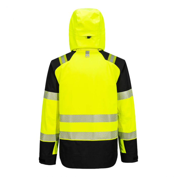 Jacheta impermeabila reflectorizanta cu gluga Portwest T161 PW3 HI-VIS (3L), 100% poliester, 160 gr/mp [2]